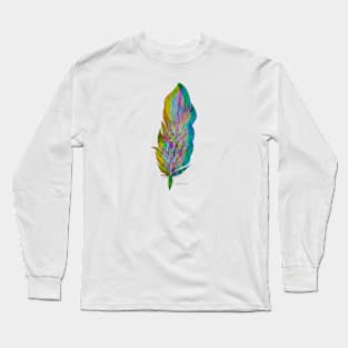 Feather Glitch #1 Long Sleeve T-Shirt